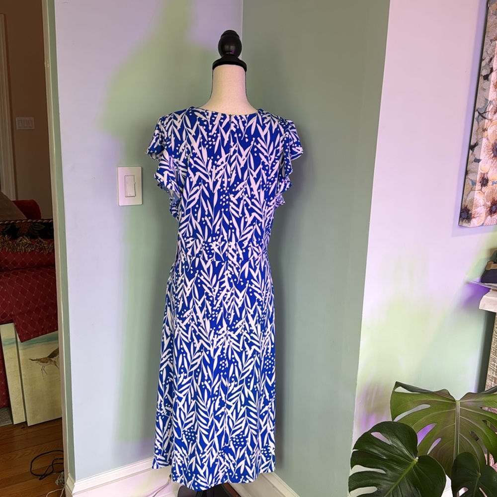 NWT Blue & White London Times Dress. Size 12. Very Flattering - Picture 5 of 12